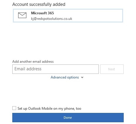 Waiting for Profile Configuration in Outlook