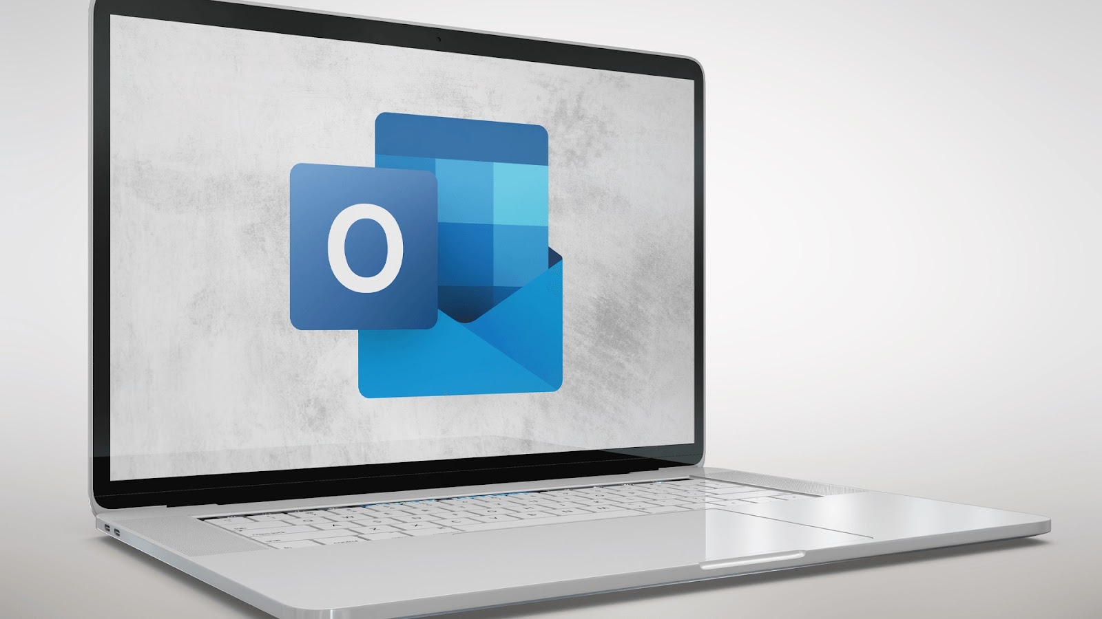 Laptop with Outlook logo